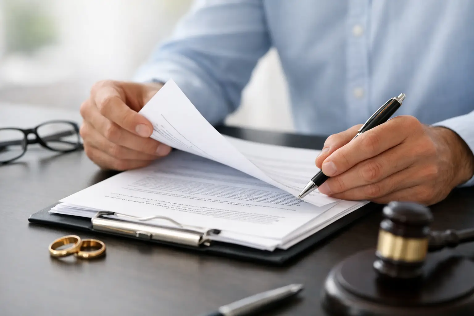 Cómo revisar papeles de divorcio sin errores