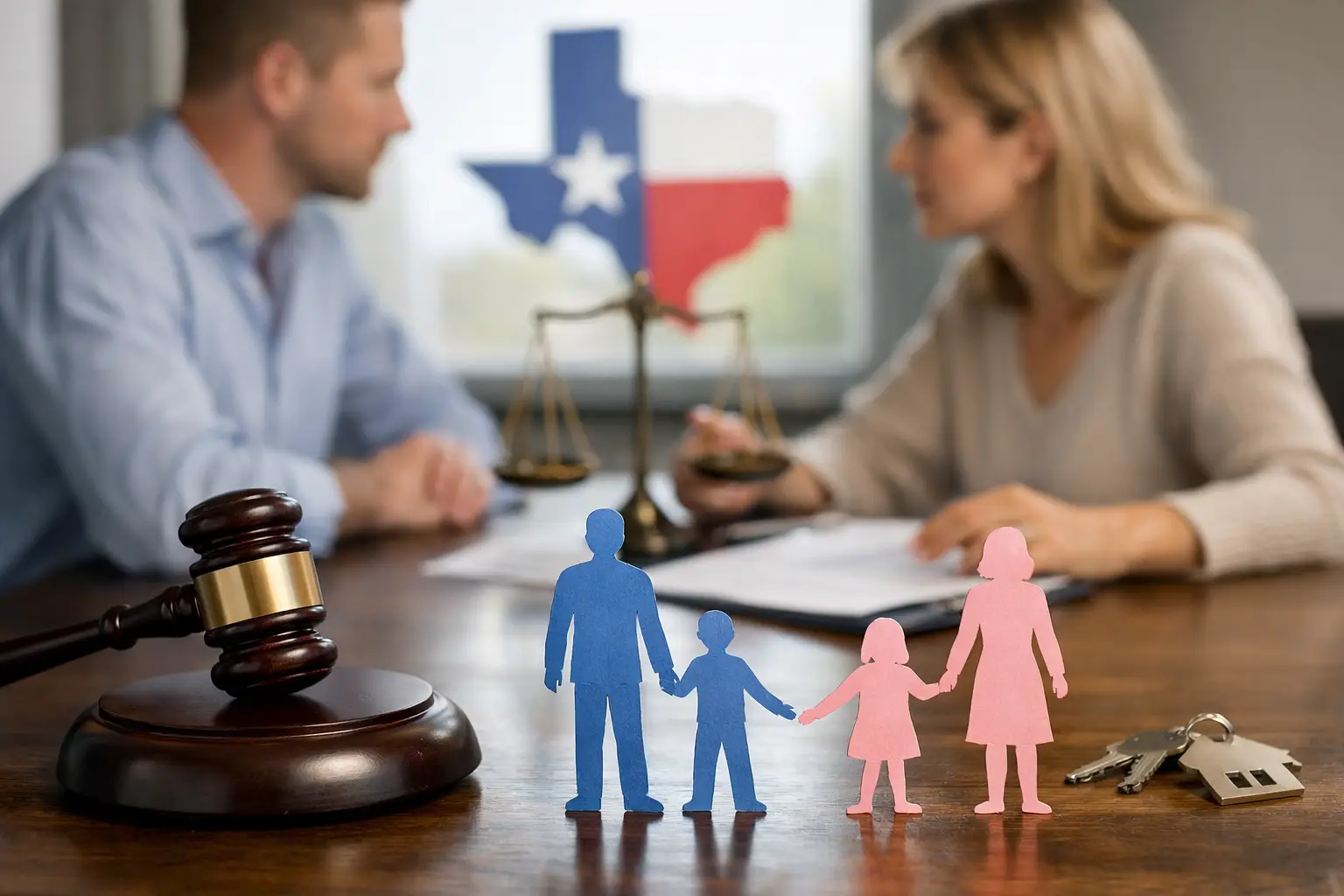 Custodia compartida en divorcio en Texas